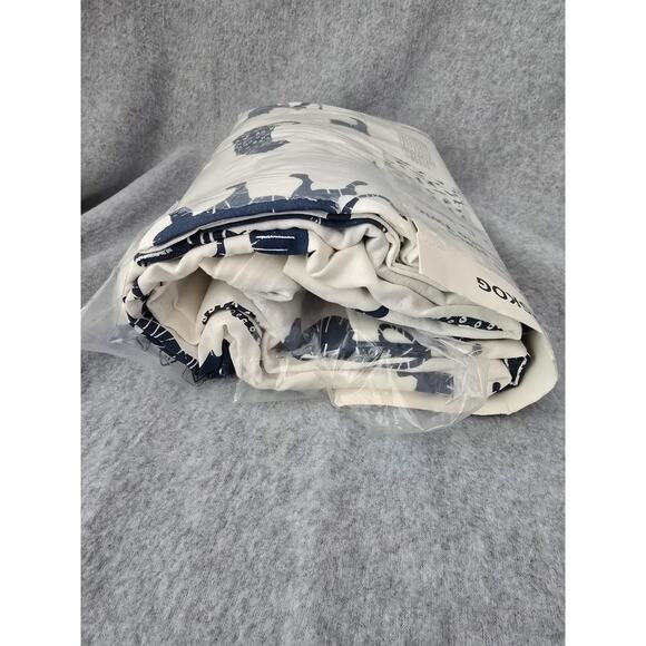 Ikea Urskog Kids Bedding Tiger White Navy Single Duvet Cover & 1 Pillow Case - Picture 3 of 4